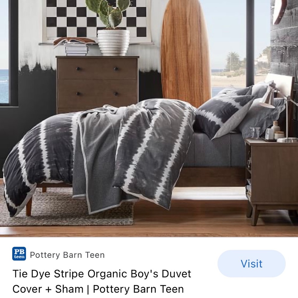 Pottery barn twin duvet cover no sham